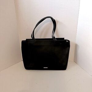 Rebecca Minkoff Monroe Saffiano Leather Tote Bag in black